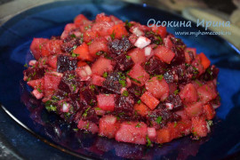 Винегрет с солеными груздями