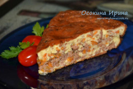 Быстрый мясной пирог