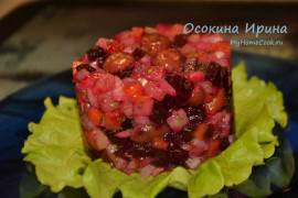 Винегрет с солёными рыжиками