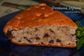 Бананово-орехово-шоколадный пирог