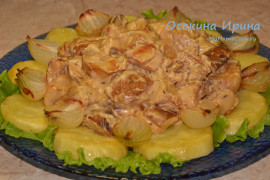 Белые грибы в сметане