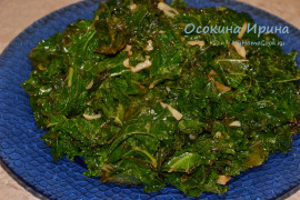 Жареная капуста кале