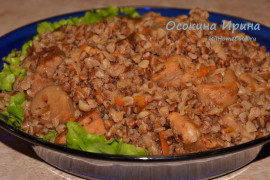 Гречка с телятиной и белыми грибами