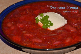 Борщ на мозговой косточке