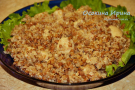 Запечённая гречка с курицей в стиле фьюжн